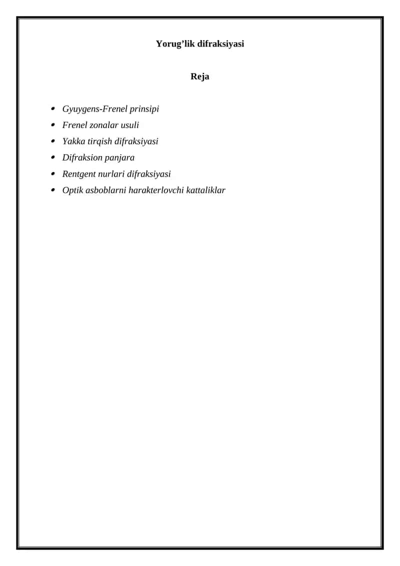 Yorug’lik difrаksiyasi 1