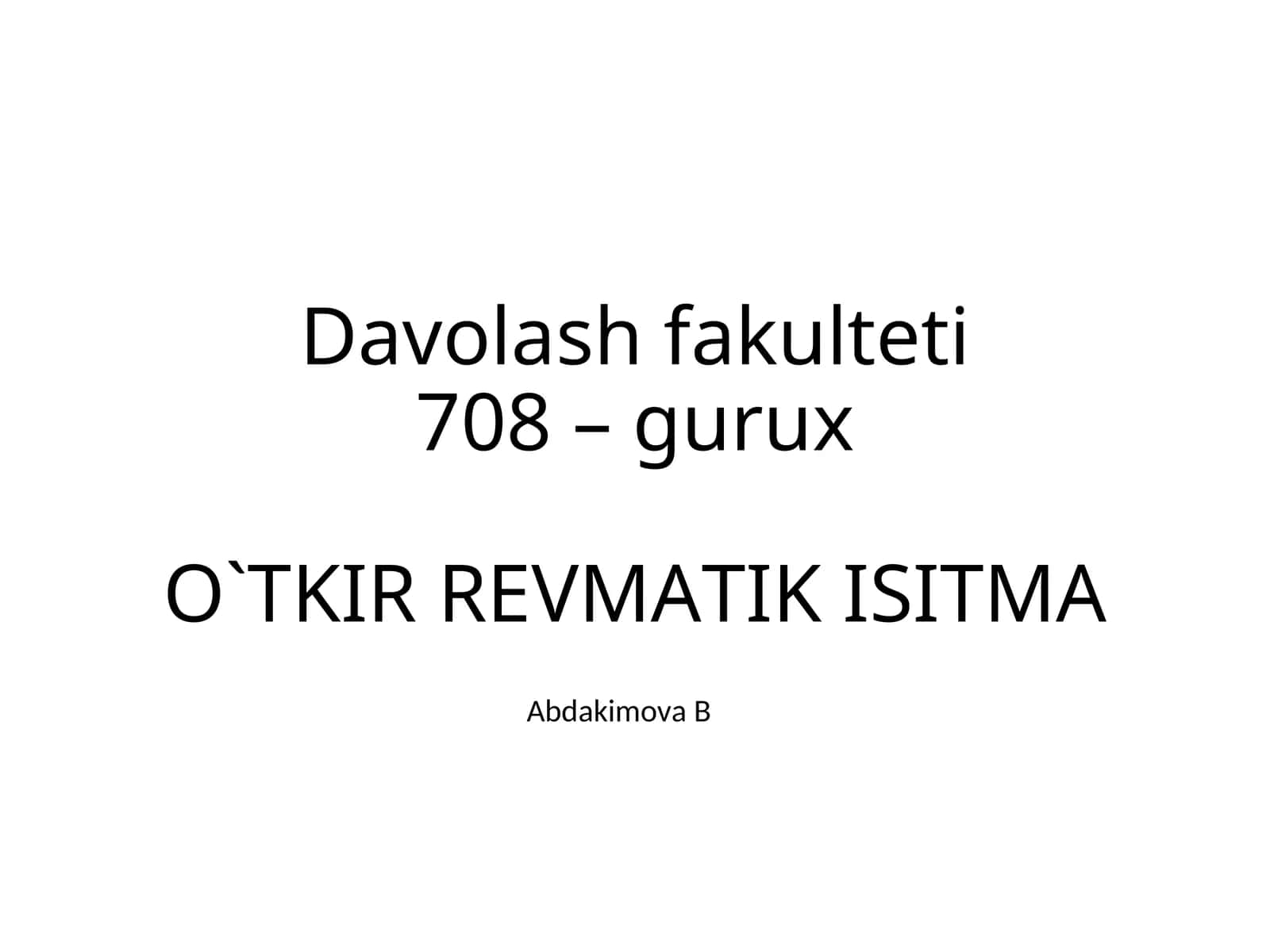 O`TKIR REVMATIK ISITMA 1