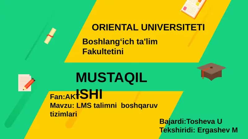 Ta'limni boshqarish tizimi (LMS) 1