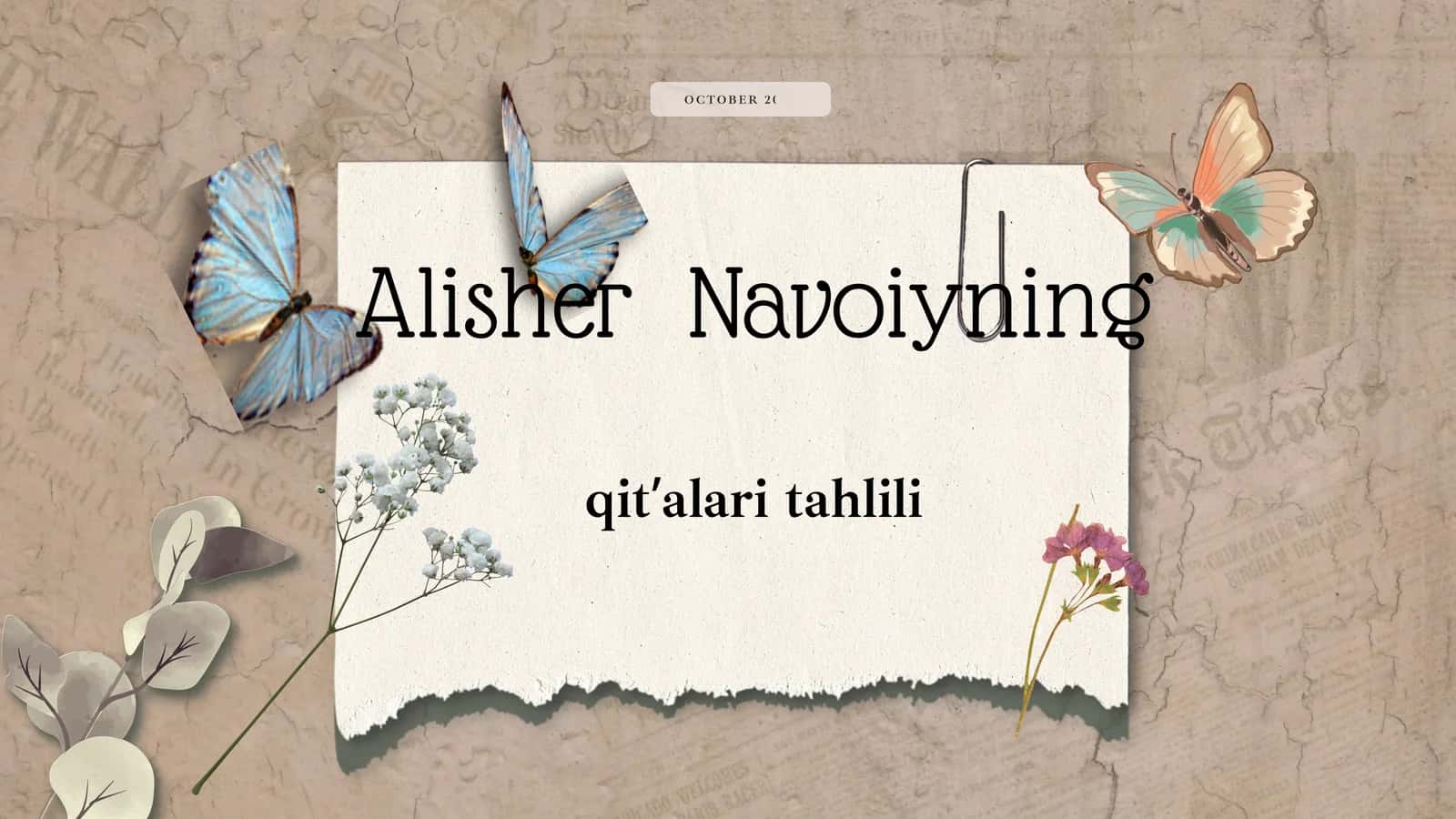 Alisher Navoiyning qitʼaları tahlili 1