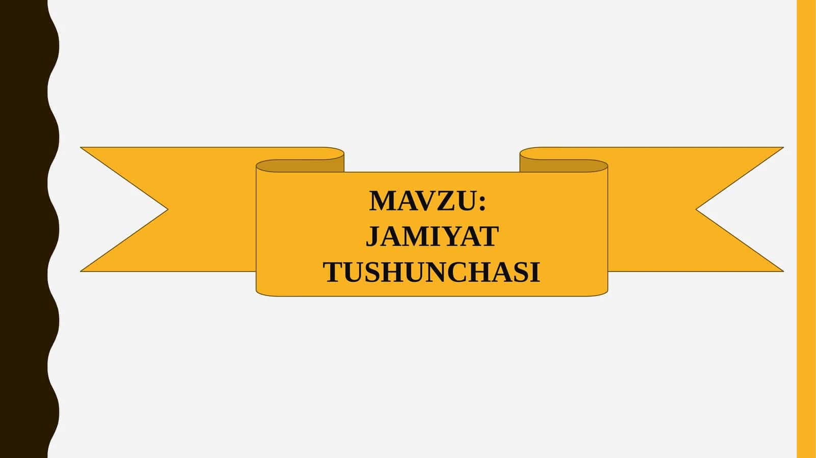 Jamiyat Tushunchasi 1