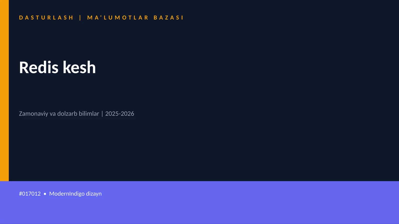 Redis kesh 1