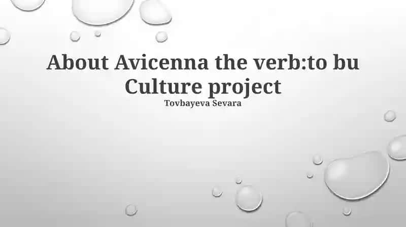 Avicenna the verb:to bu Culture project
