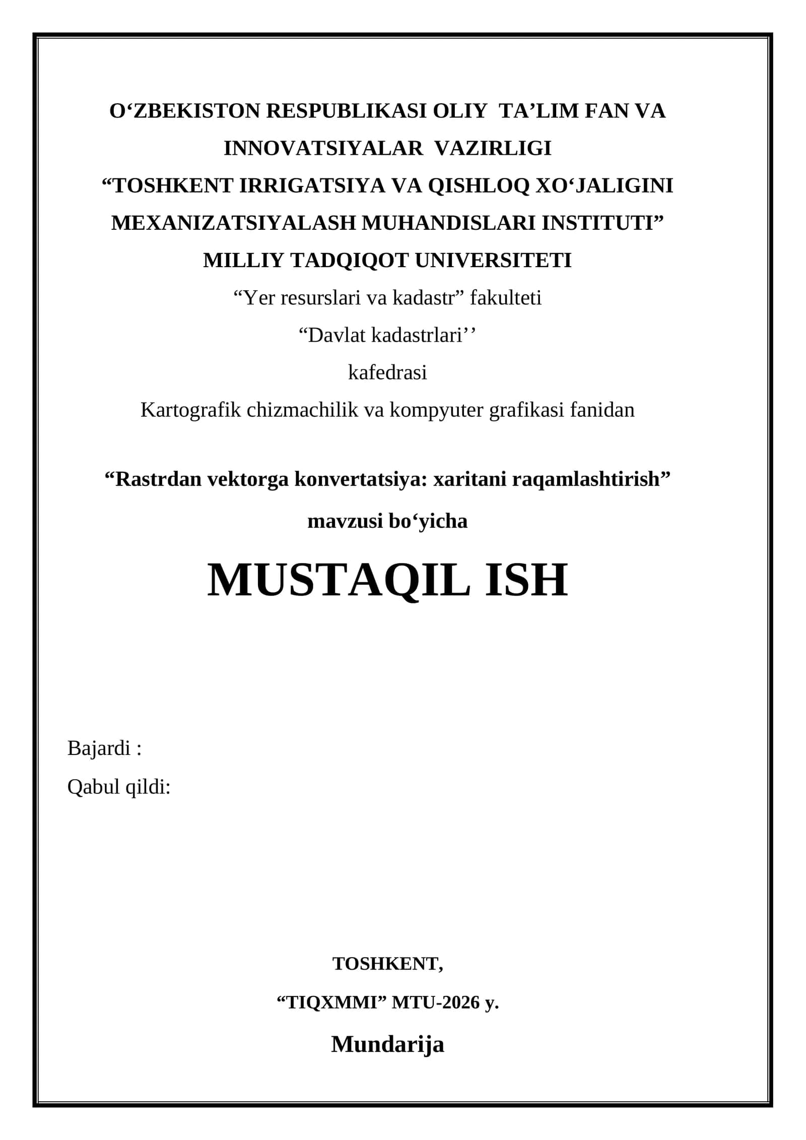 Rastrdan vektorga konvertatsiya xaritani raqamlashtirish 1