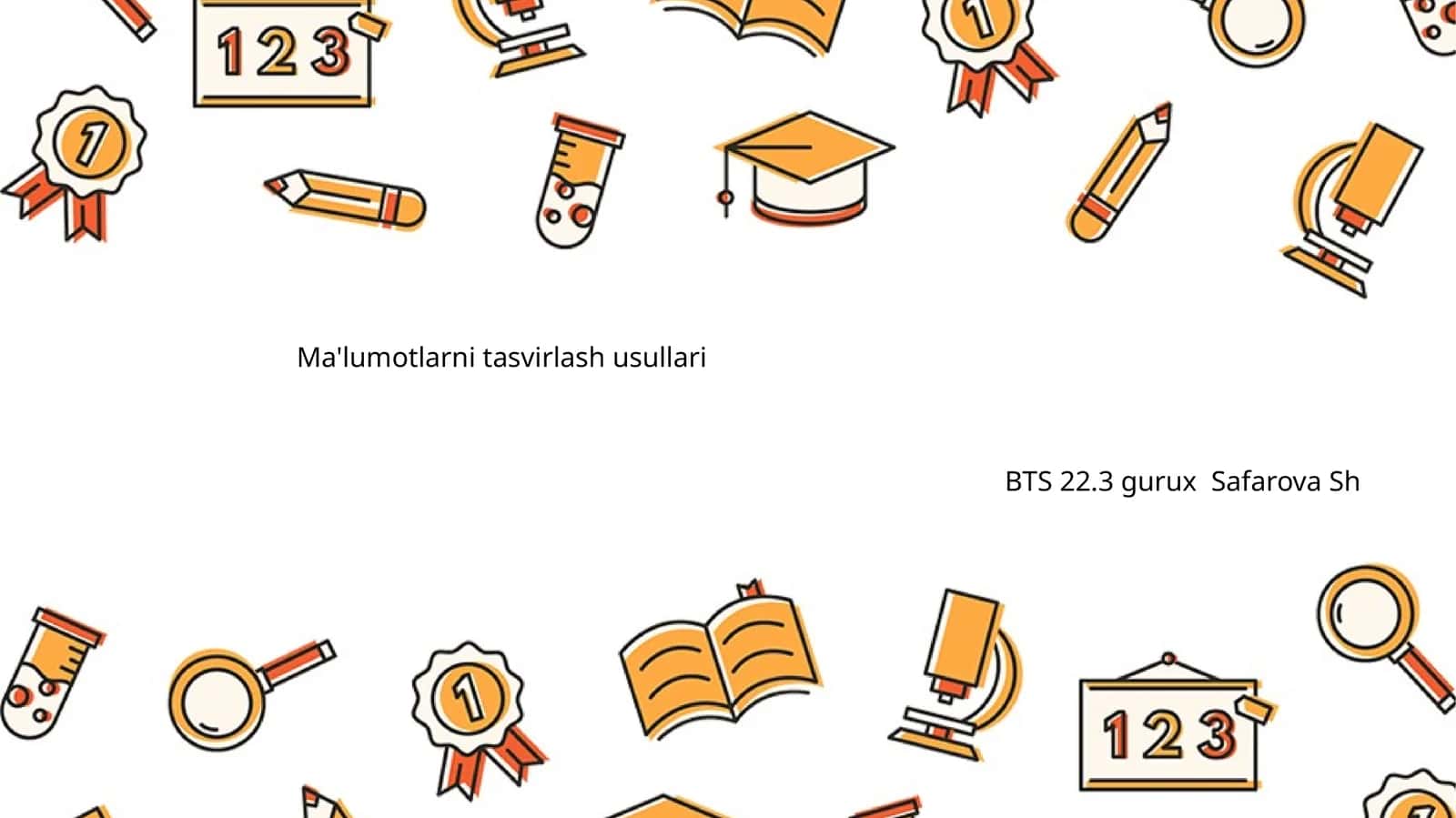 Ma'lumotlarni tasvirlash usullari 1