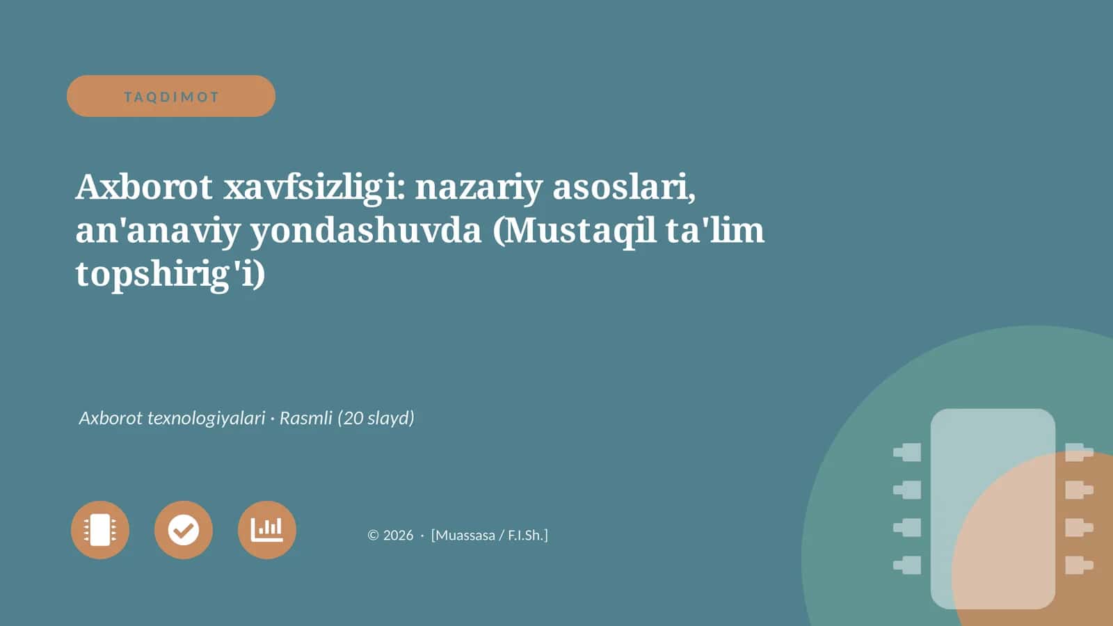 Axborot xavfsizligi: nazariy asoslari 1