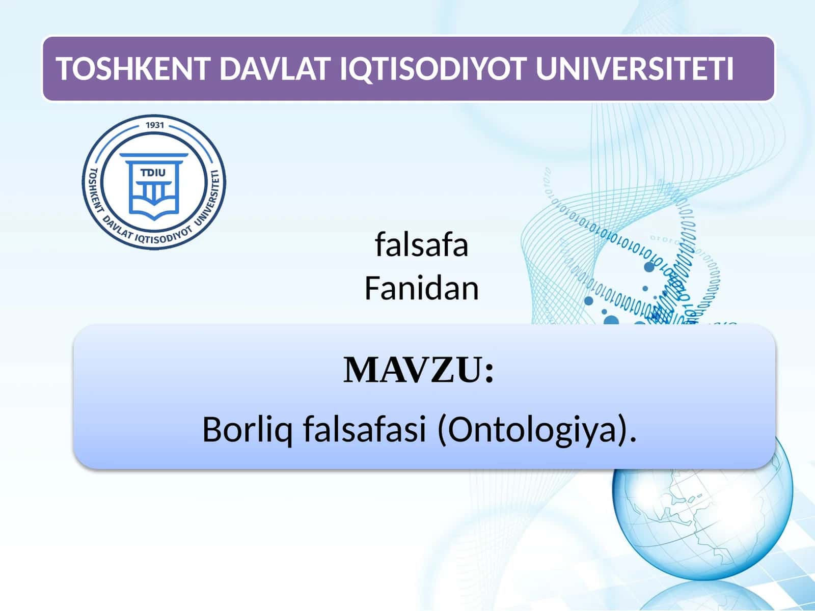 Falsafa Fanidan Reja 1