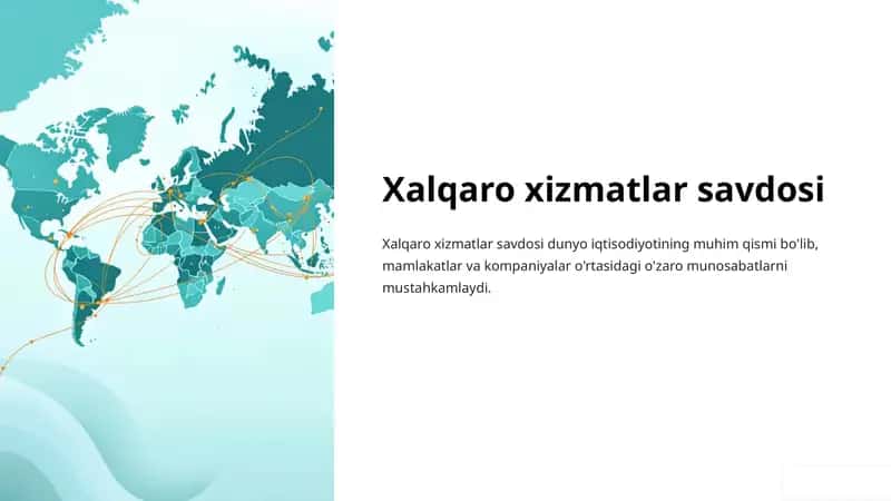 Xalqaro xizmatlar savdosi 1