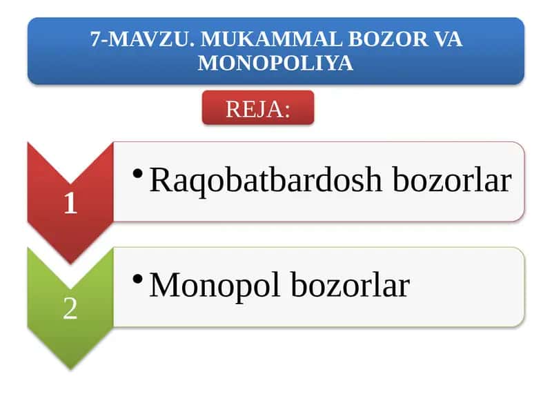 Raqobat va Ko‘proqnaflilik 1