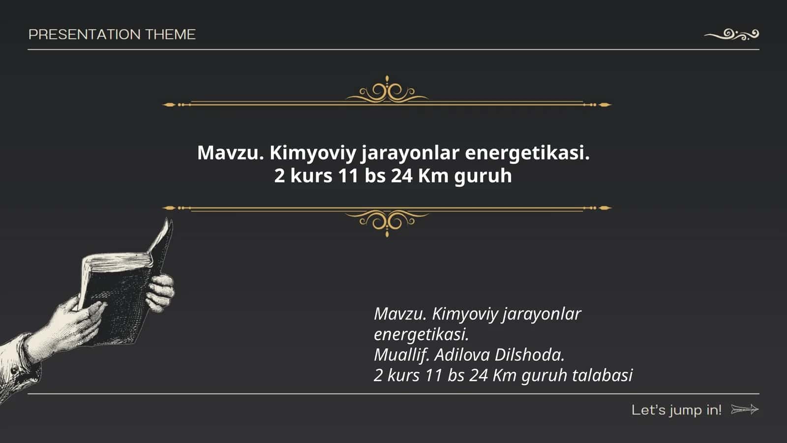 Kimyoviy jarayonlar energetikasi 1