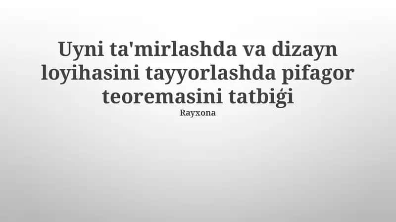 Pifagor teoremasi 1