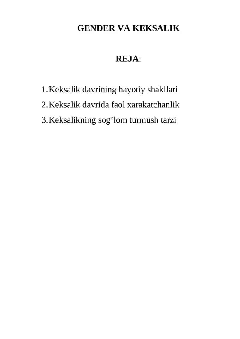 GENDER VA KEKSALIK 1