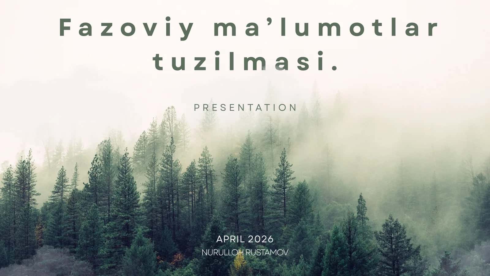 Fazoviy ma’lumotlar tuzilmasi 1