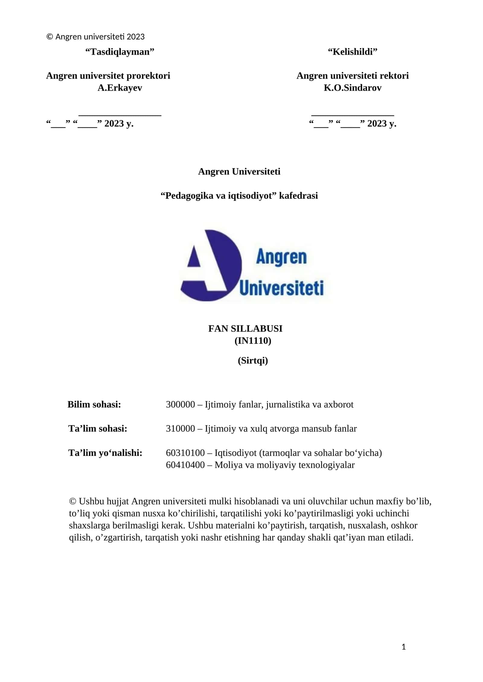 IQTISODIYOT NAZARIYASI 1