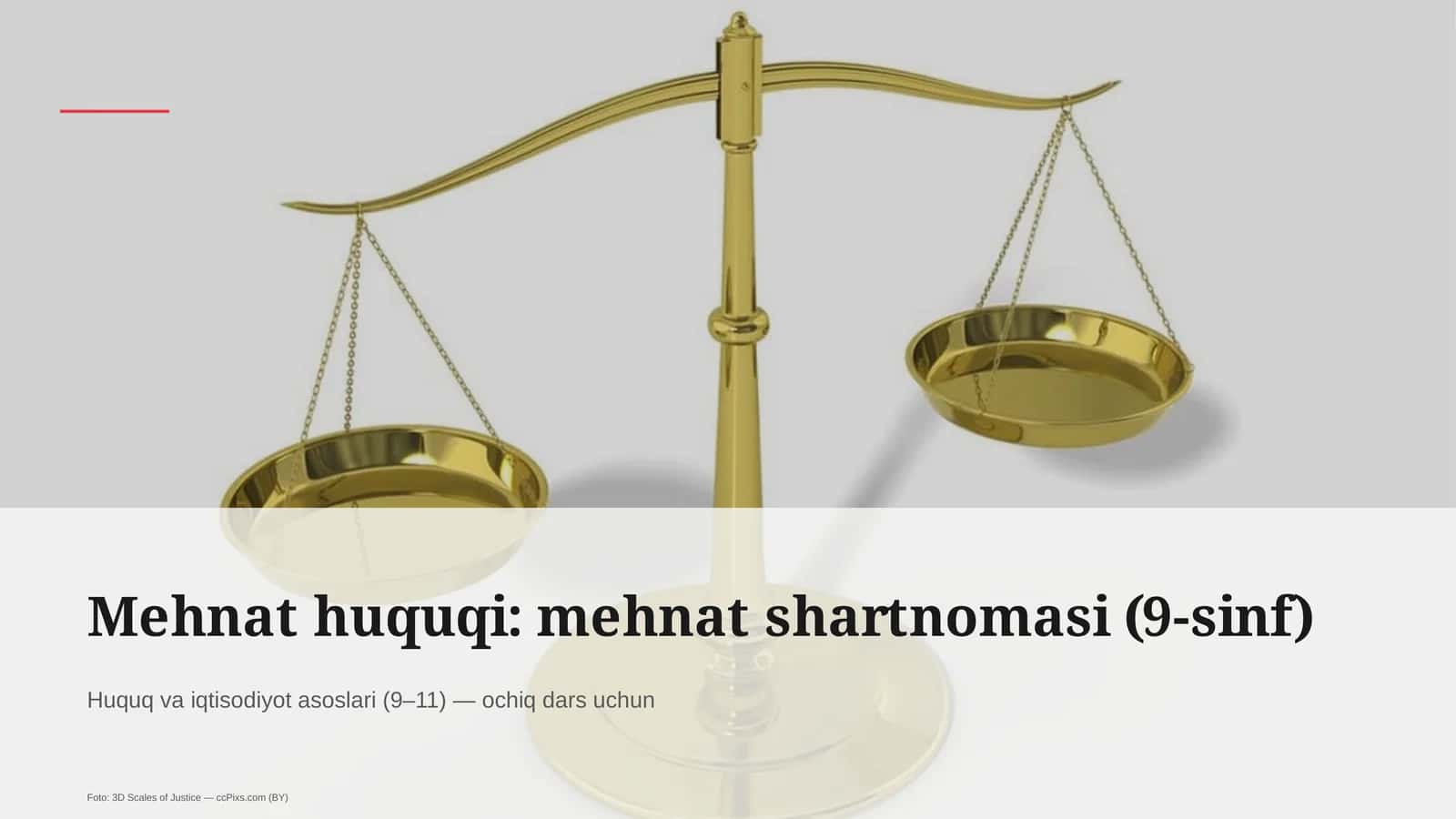 Mehnat huquqi: mehnat shartnomasi (9-sinf) 1