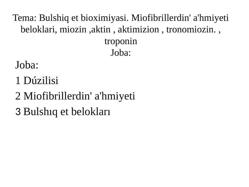 Bulshiq et bioximiyasi 1