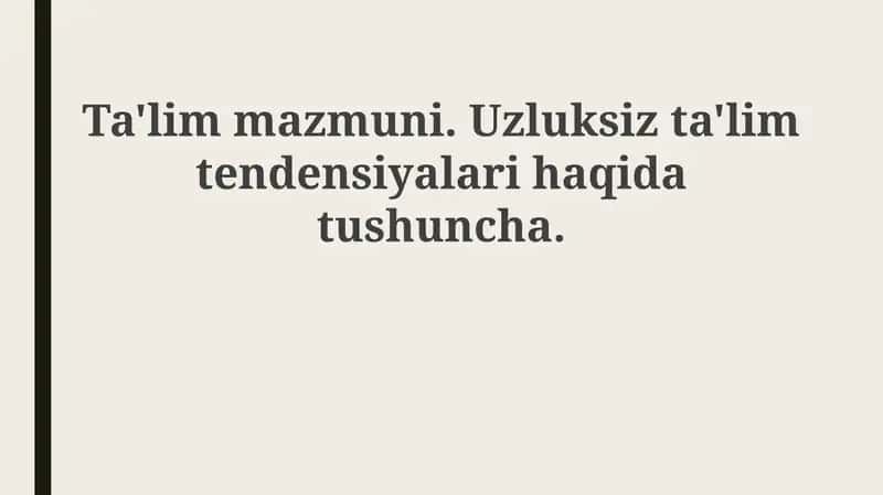 Ta'lim mazmuni 1