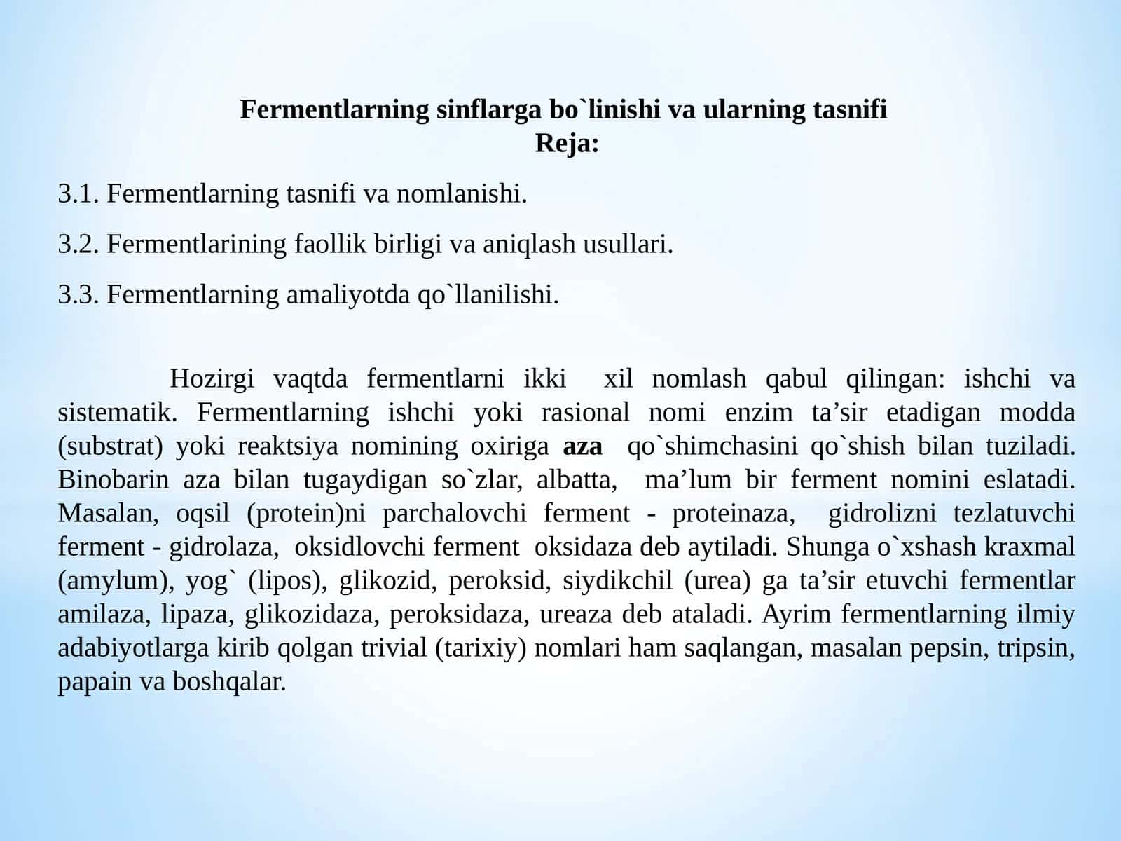 Fermentlarningsinflargabo`linishivaularningtasnifi 1
