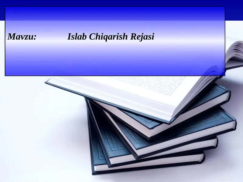 Islab Chiqarish Rejasi 1