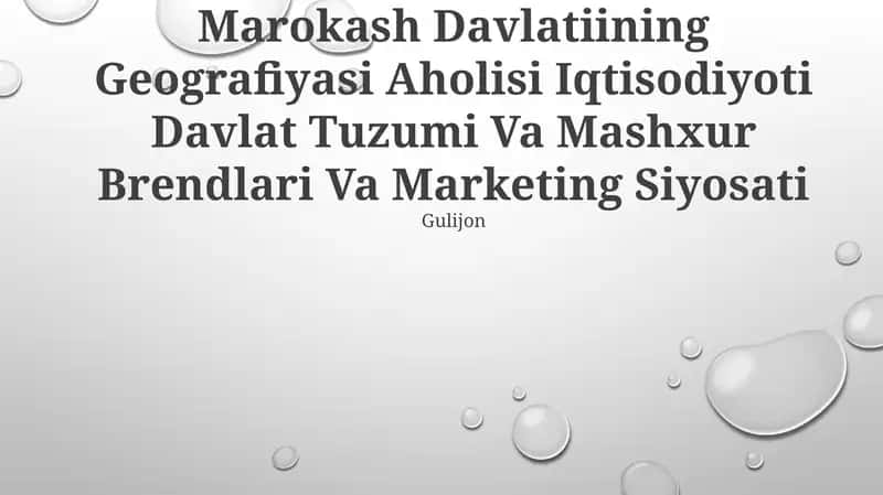 Marokash Davlatiining Geografiyasi 1