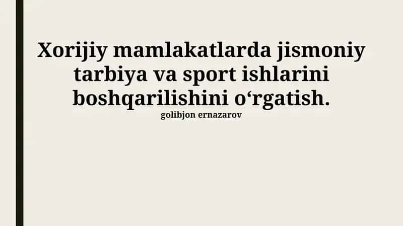 Jismoniy tarbiya va sportning tarixi 1