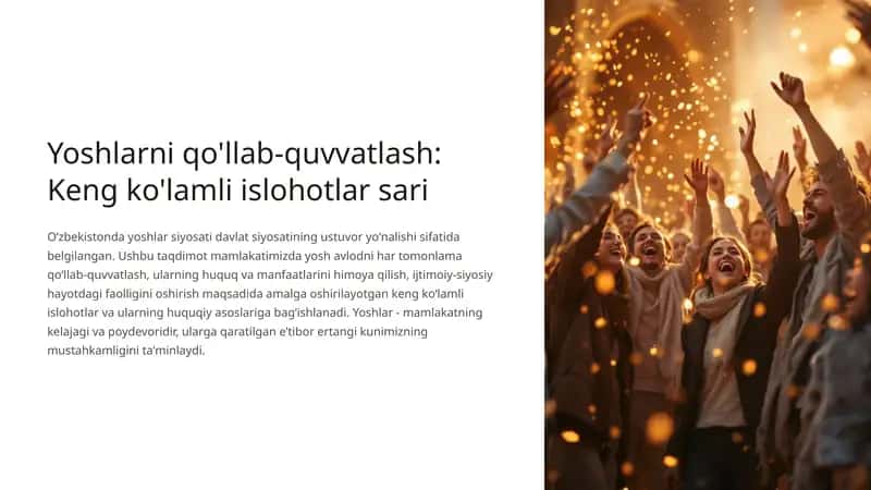 Keng ko'lamli islohotlar sari 1