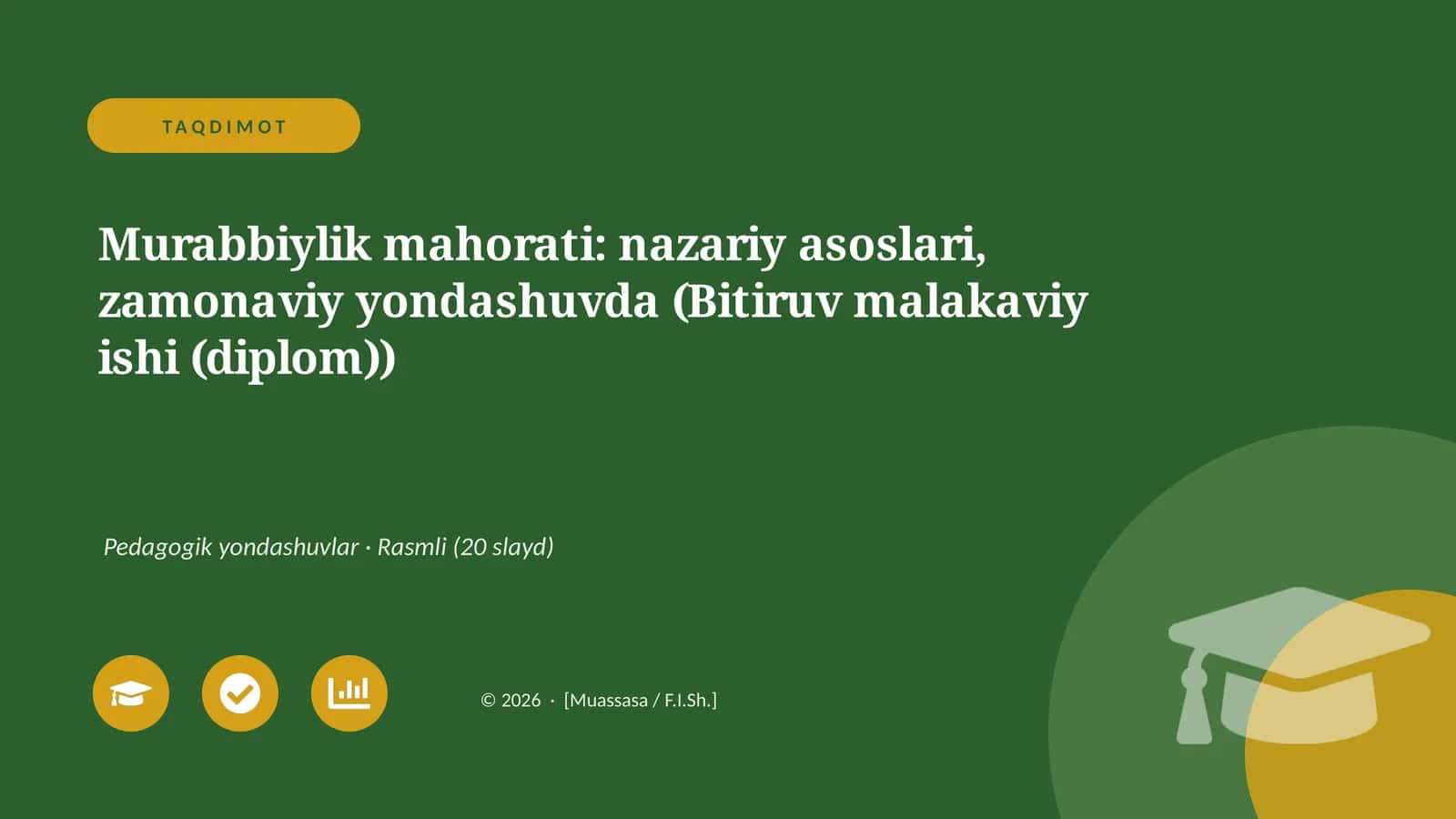 Murabbiylik mahorati: nazariy asoslari, zamonaviy yondashuvda (Bitiruv malakaviy ishi (diplom)) 1