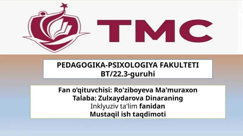 Inklyuziv ta'lim fanidan 1