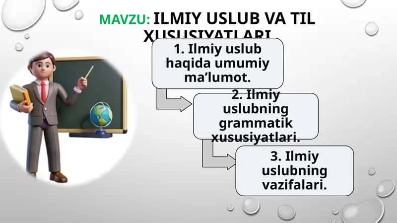 Ilmiyuslub va Tilxususiyatlar 1
