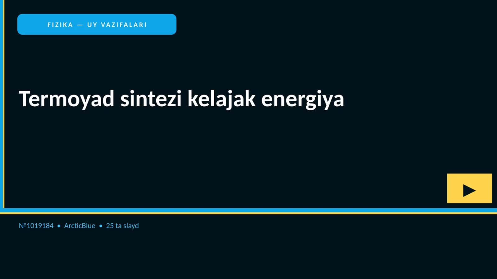 FIZIKA — UY VAZIFALARI 1