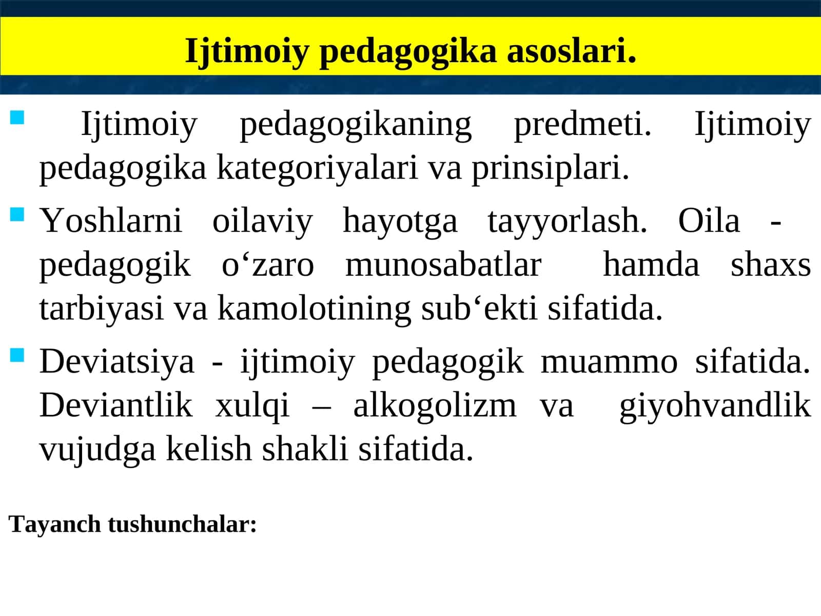 Ijtimoiy pedagogikaning predmeti 1