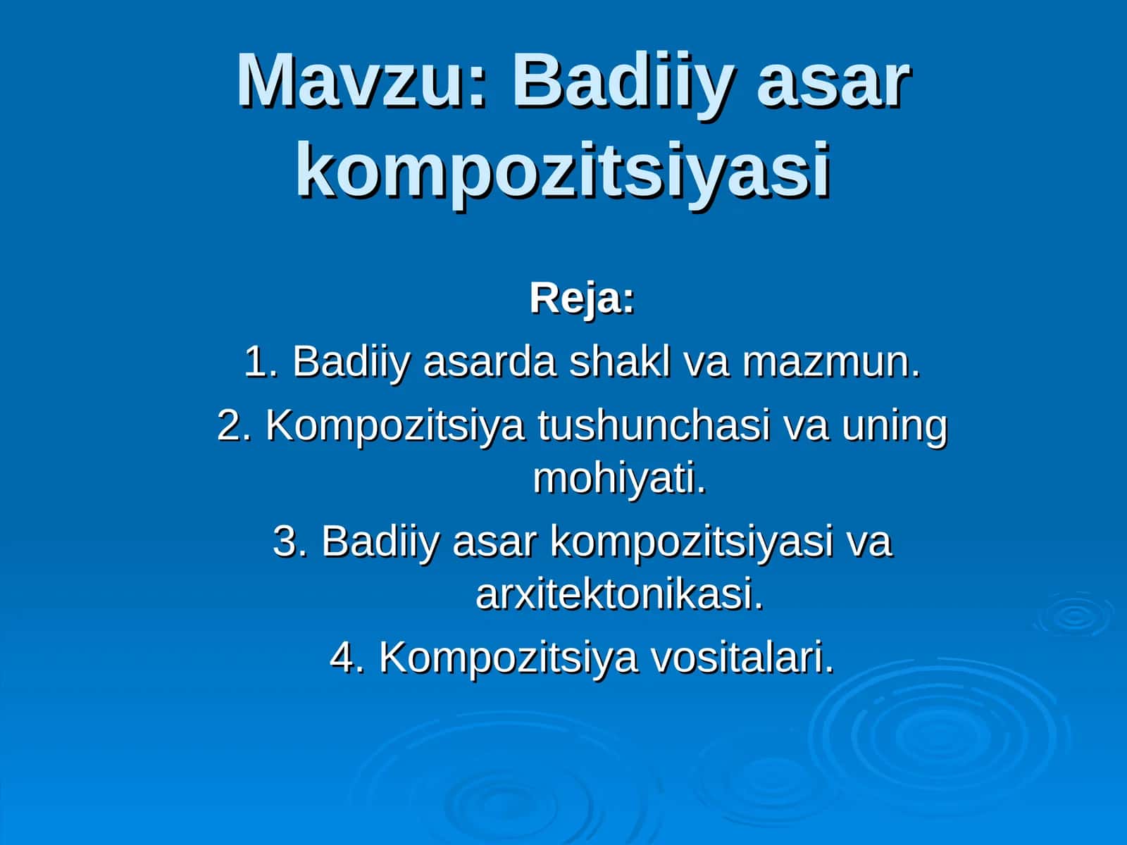 Badiiy asar kompozitsiyasi 1