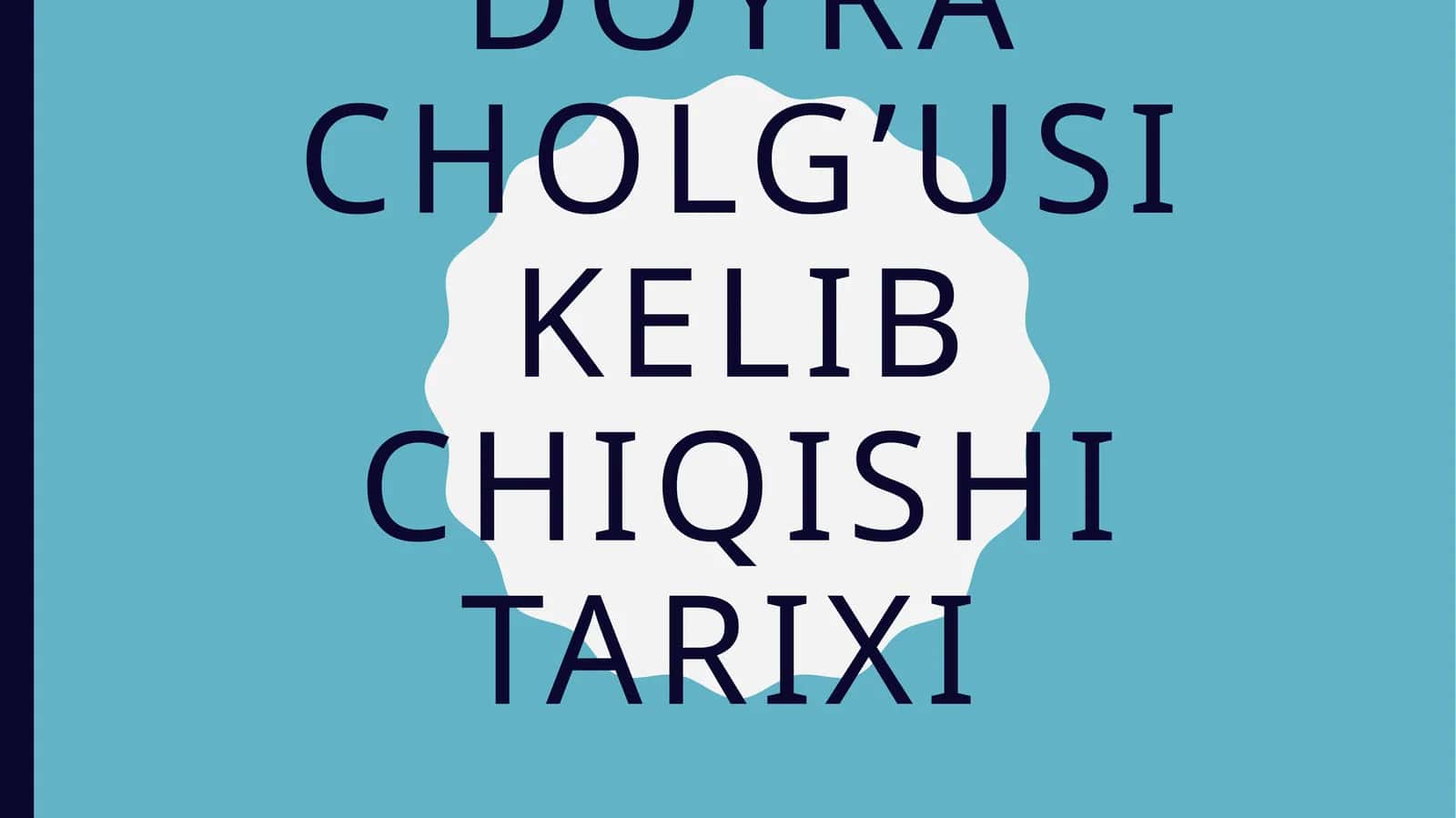 Doyra cholg’usi kelib chiqishi tarixi 1