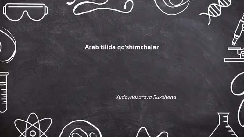 Arab tilida qoʻshimchalar 1