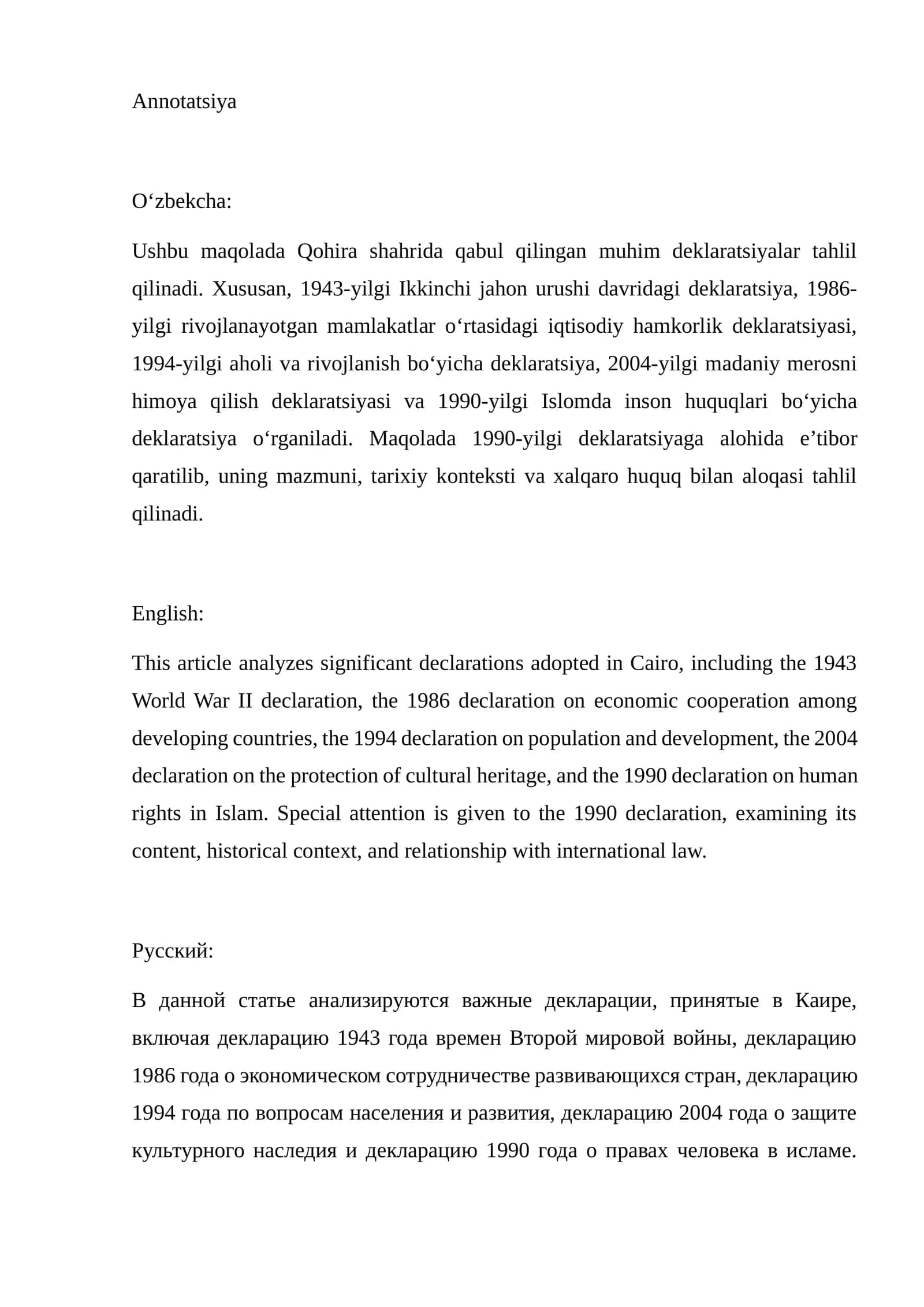 Qohira haqida maqola 1