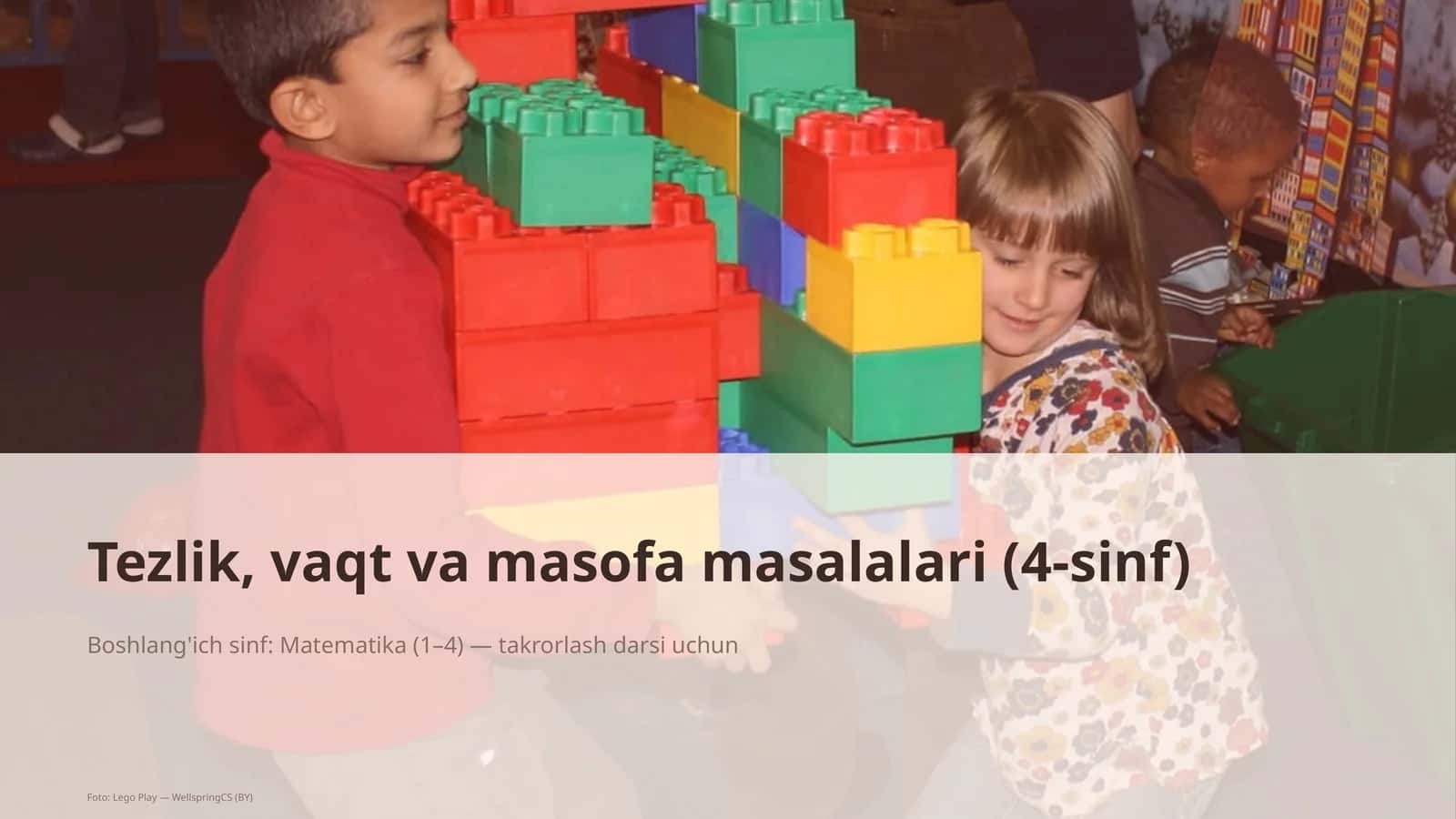 Tezlik, vaqt va masofa masalalari (4-sinf) 1