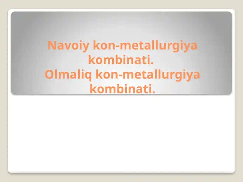Olmaliq Metallurgiya kombinati