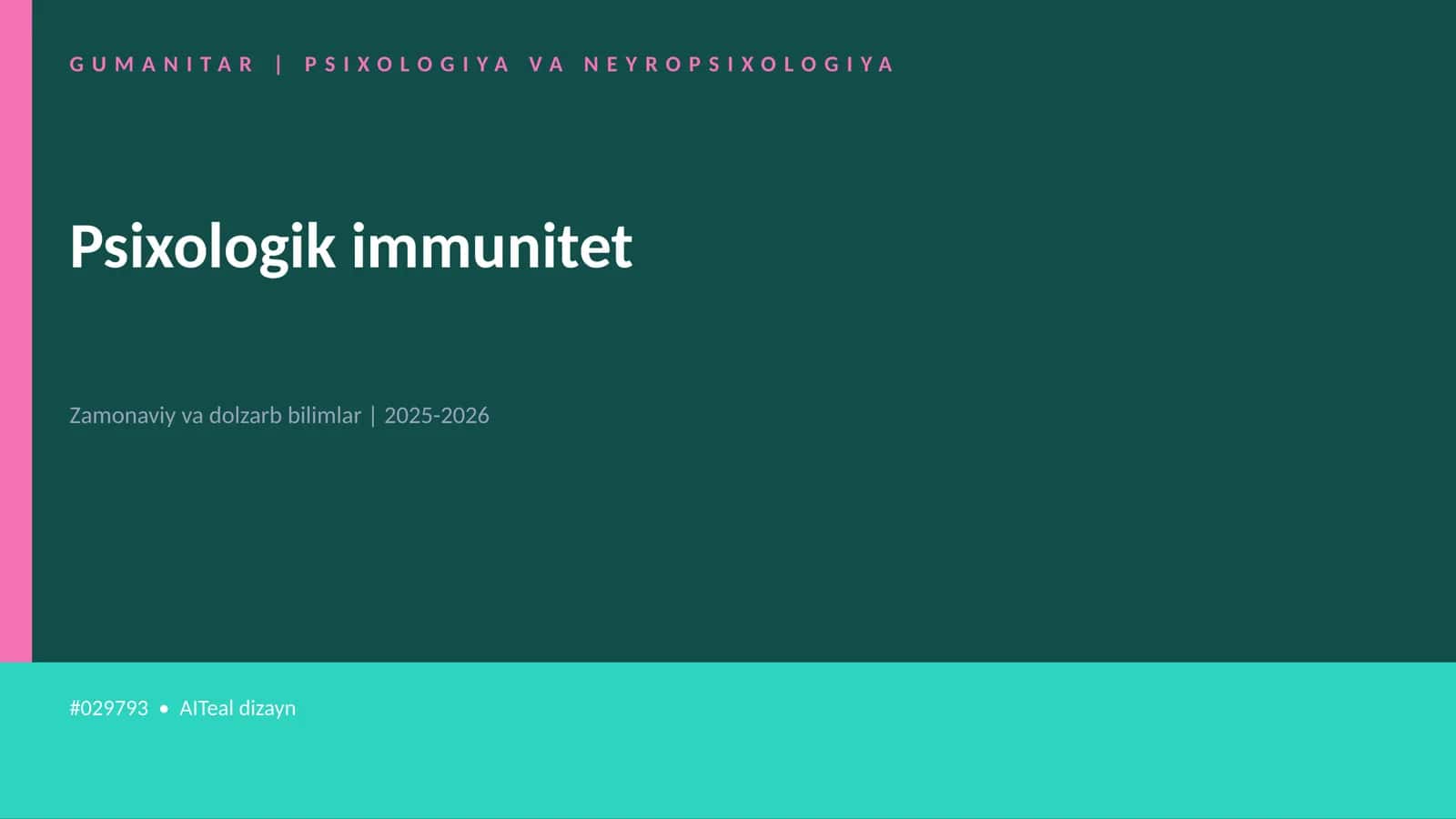 Psixologik immunitet 1
