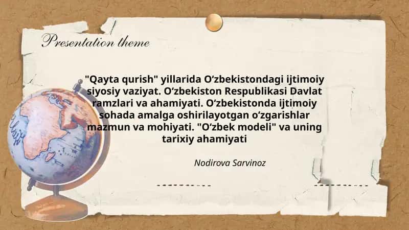 Oʻzbek modeli va uning tarixiy ahamiyati 1