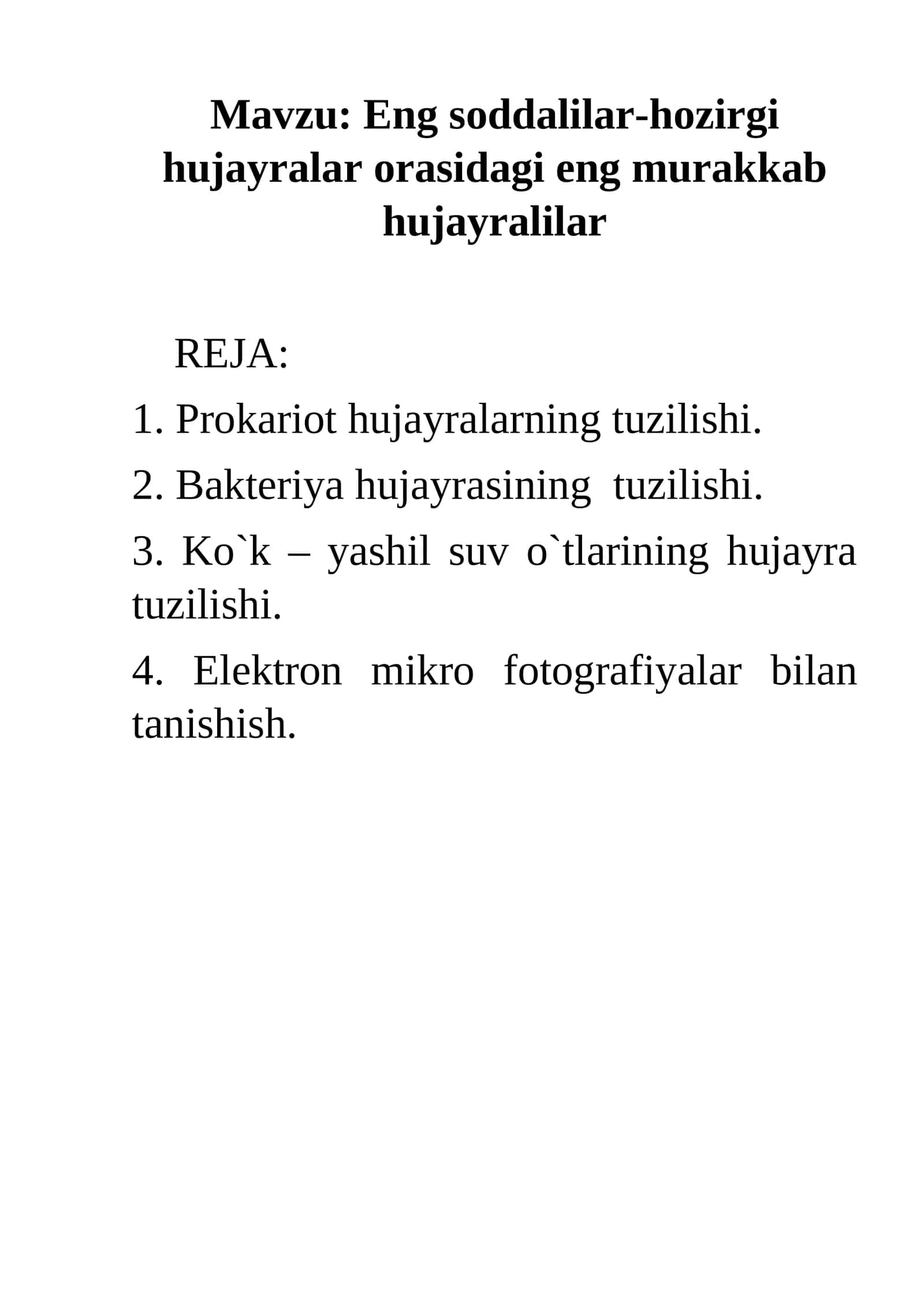 Prokariot hujayralarning tuzilishi 1