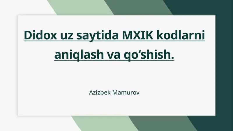 Didoxuz sayti vazifasi va funksiyasi 1