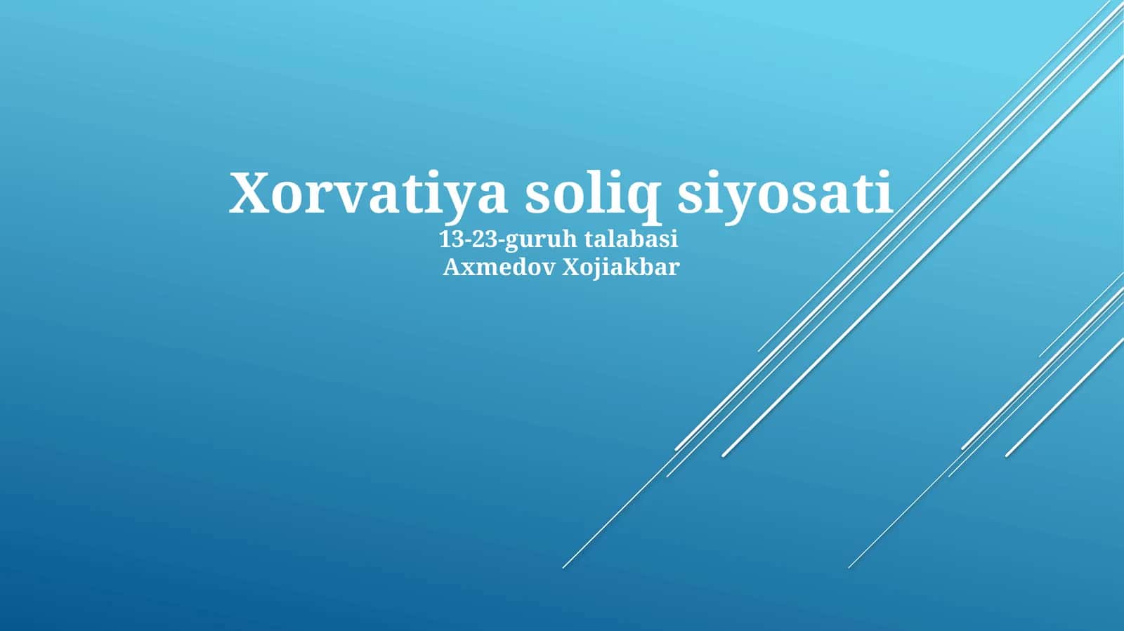 Xorvatiya soliq siyosati 1