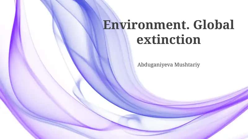 Global Extinction: A Looming Crisis 1