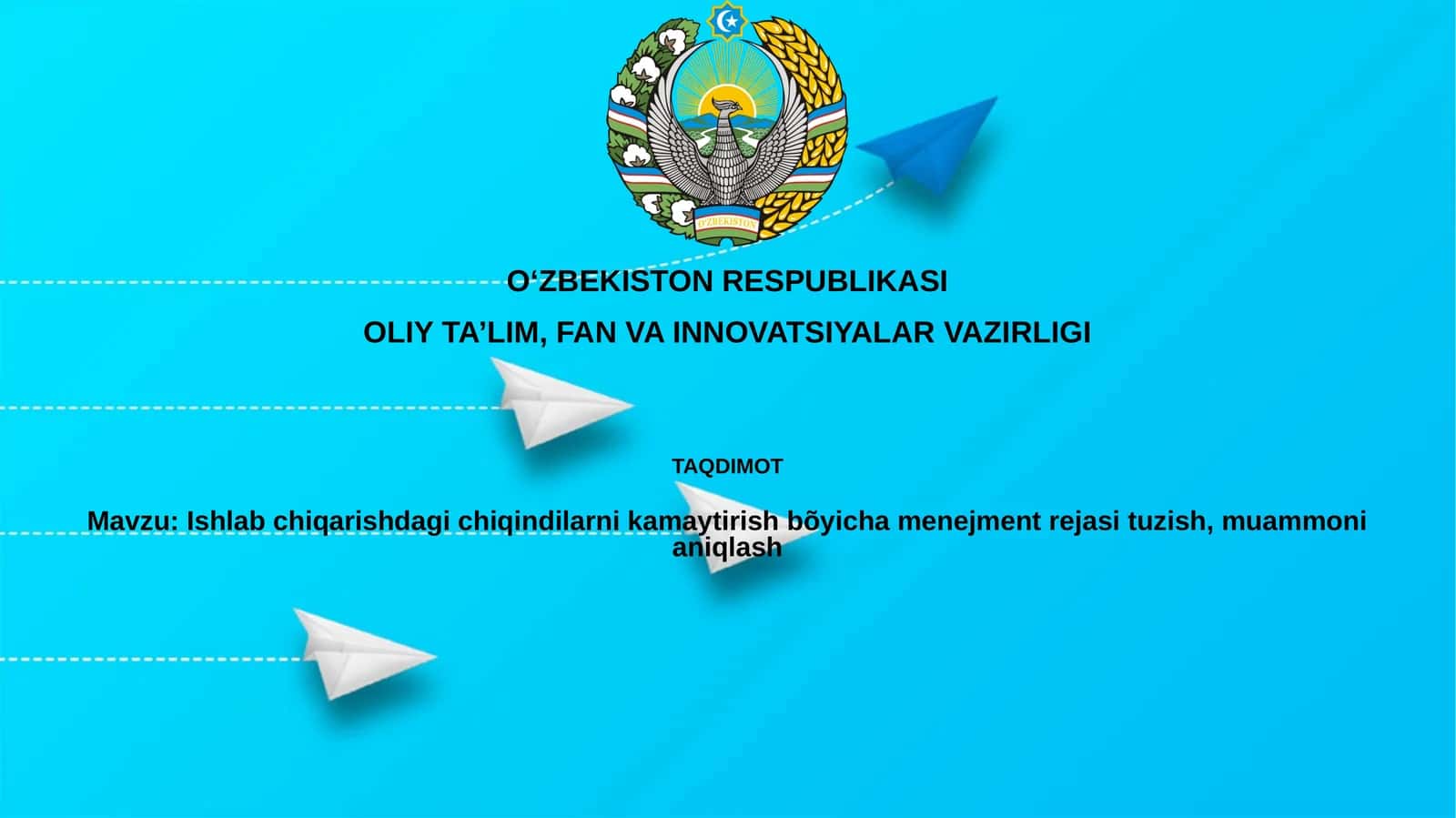 Muammoni aniqlash va joriy vaziyatni baholash 1