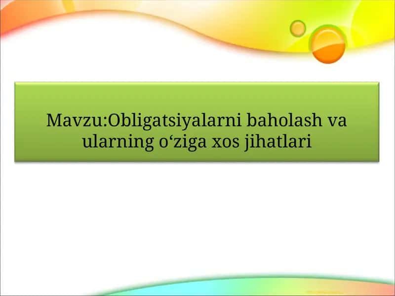 Obligatsiyalar 1