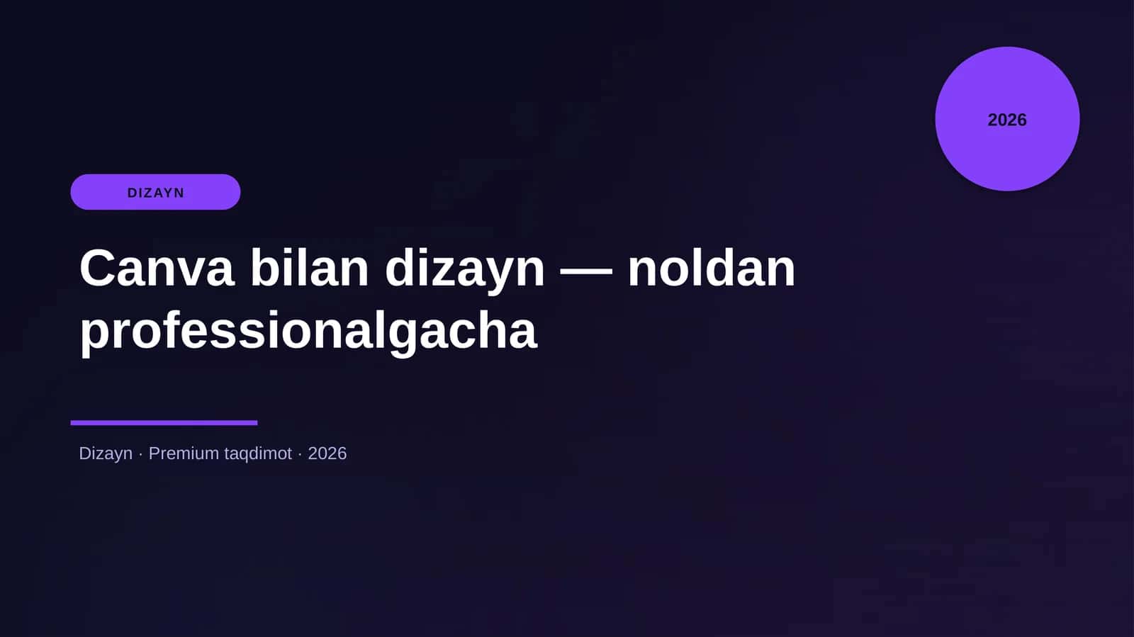 Canva bilan dizayn — noldan professionalgacha 1