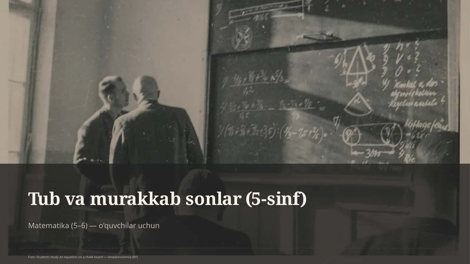 Tub va murakkab sonlar (5-sinf) 1