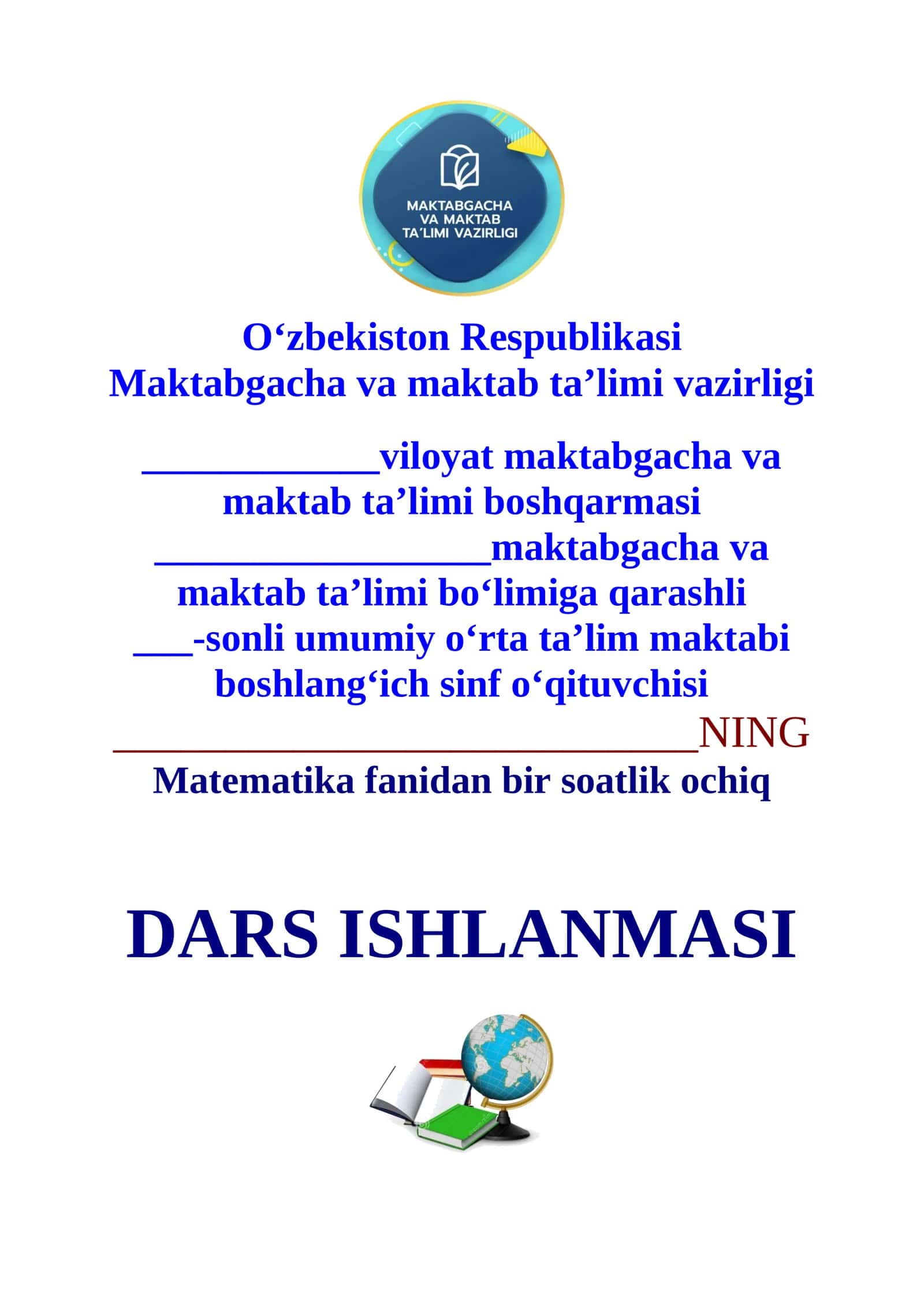 4-sinf Matematika Parallel va perpendikulyar to'g'ri chiziqlar dars ishlanmasi 1
