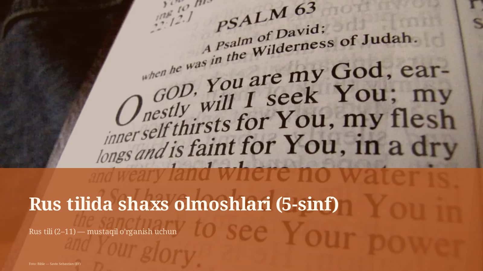 Rus tilida shaxs olmoshlari (5-sinf) 1