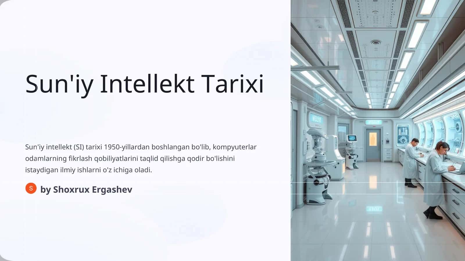 Sun'iy Intellekt Tarixi 1